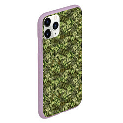Чехол iPhone 11 Pro матовый Милитари деньги бумажные, цвет: 3D-сиреневый — фото 2