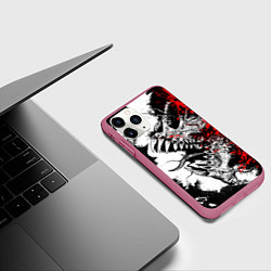 Чехол iPhone 11 Pro матовый Демон внутри меня, цвет: 3D-малиновый — фото 2