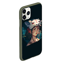 Чехол iPhone 11 Pro матовый Princess Mononokes feelings, цвет: 3D-темно-зеленый — фото 2
