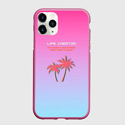 Чехол iPhone 11 Pro матовый Творец своей жизни, цвет: 3D-малиновый