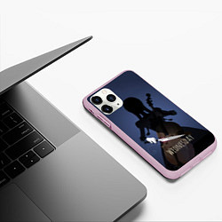 Чехол iPhone 11 Pro матовый Wednesday & Violin, цвет: 3D-розовый — фото 2