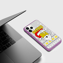 Чехол iPhone 11 Pro матовый Свитер с пивом beerd, цвет: 3D-фиолетовый — фото 2