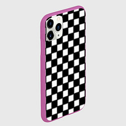 Чехол iPhone 11 Pro матовый Шахматная доска, цвет: 3D-фиолетовый — фото 2