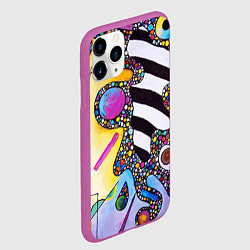 Чехол iPhone 11 Pro матовый Василий Кандинский Абстрактная композиция, цвет: 3D-фиолетовый — фото 2