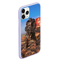 Чехол iPhone 11 Pro матовый Fallout 4 Power Armor x-01, цвет: 3D-светло-сиреневый — фото 2