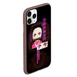 Чехол iPhone 11 Pro матовый Персонаж Незуко Камадо: Клинок, рассекающий демоно, цвет: 3D-коричневый — фото 2