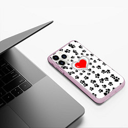 Чехол iPhone 11 Pro матовый Любовь к пушистым, цвет: 3D-розовый — фото 2