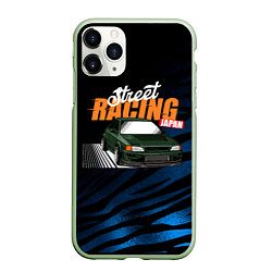 Чехол iPhone 11 Pro матовый Street Racing Japan, цвет: 3D-салатовый