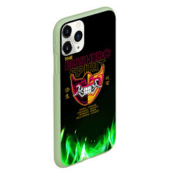 Чехол iPhone 11 Pro матовый Bushido Spirit and fire, цвет: 3D-салатовый — фото 2