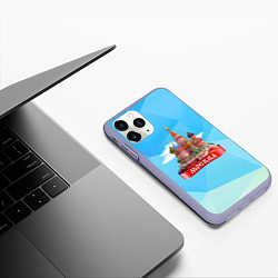 Чехол iPhone 11 Pro матовый Россия Москва, цвет: 3D-светло-сиреневый — фото 2