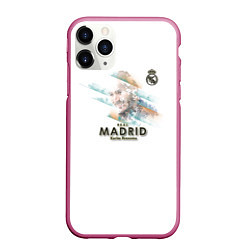 Чехол iPhone 11 Pro матовый Karim Benzema - Real Madrid, цвет: 3D-малиновый