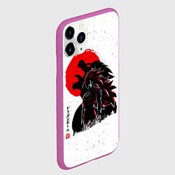 Чехол iPhone 11 Pro матовый Dragon Ball красная луна, цвет: 3D-фиолетовый — фото 2