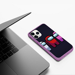 Чехол iPhone 11 Pro матовый Красный среди предателей, цвет: 3D-фиолетовый — фото 2