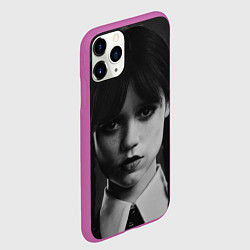 Чехол iPhone 11 Pro матовый Симпатичная Уэнсдэй, цвет: 3D-фиолетовый — фото 2