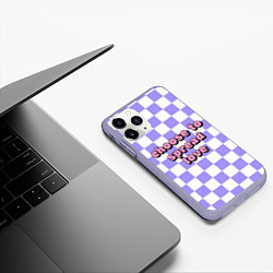 Чехол iPhone 11 Pro матовый Choose to spread love, цвет: 3D-светло-сиреневый — фото 2