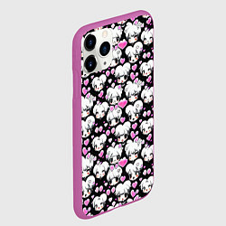 Чехол iPhone 11 Pro матовый Ахегао и сердечки, цвет: 3D-фиолетовый — фото 2