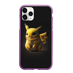 Чехол iPhone 11 Pro матовый Pika, цвет: 3D-фиолетовый