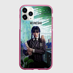 Чехол iPhone 11 Pro матовый Wednesday poster, цвет: 3D-малиновый