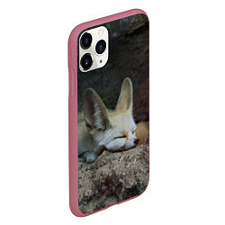 Чехол iPhone 11 Pro матовый Фенек, цвет: 3D-малиновый — фото 2