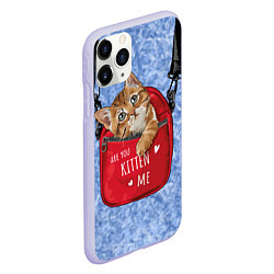 Чехол iPhone 11 Pro матовый Are you kitten me, цвет: 3D-светло-сиреневый — фото 2