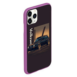 Чехол iPhone 11 Pro матовый Volkswagen Golf class, цвет: 3D-фиолетовый — фото 2