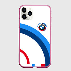 Чехол iPhone 11 Pro матовый M perfomance - bmw, цвет: 3D-малиновый