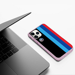 Чехол iPhone 11 Pro матовый BMW - м линии, цвет: 3D-розовый — фото 2