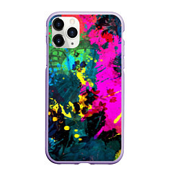 Чехол iPhone 11 Pro матовый Всплеск эмоций, цвет: 3D-светло-сиреневый