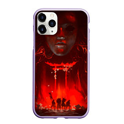Чехол iPhone 11 Pro матовый Призрак Цусимы, цвет: 3D-светло-сиреневый