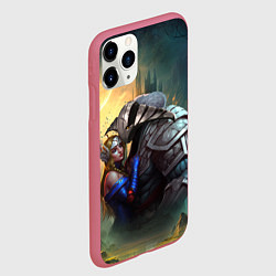 Чехол iPhone 11 Pro матовый Sven and Crystal Maiden, цвет: 3D-малиновый — фото 2