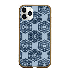 Чехол iPhone 11 Pro матовый Снежинка в форме многоугольника, цвет: 3D-коричневый