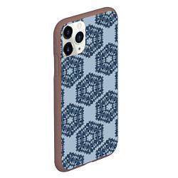 Чехол iPhone 11 Pro матовый Снежинка в форме многоугольника, цвет: 3D-коричневый — фото 2