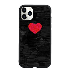 Чехол iPhone 11 Pro матовый Black Valentin, цвет: 3D-черный