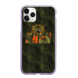 Чехол iPhone 11 Pro матовый Илья камуфляж, цвет: 3D-светло-сиреневый