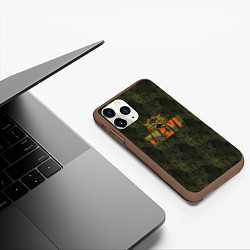 Чехол iPhone 11 Pro матовый Тимур камуфляж, цвет: 3D-коричневый — фото 2