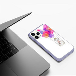 Чехол iPhone 11 Pro матовый Улётная принцесса, цвет: 3D-светло-сиреневый — фото 2