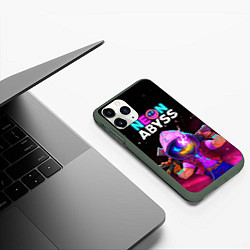 Чехол iPhone 11 Pro матовый Neon Abyss, цвет: 3D-темно-зеленый — фото 2