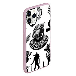 Чехол iPhone 11 Pro матовый Египетские знаки, цвет: 3D-розовый — фото 2