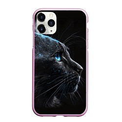 Чехол iPhone 11 Pro матовый Кошечка с голубыми глазками, цвет: 3D-розовый