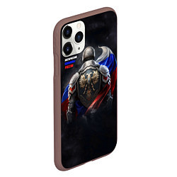 Чехол iPhone 11 Pro матовый Космические паладины России, цвет: 3D-коричневый — фото 2