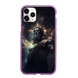 Чехол iPhone 11 Pro матовый Cosmic Deity, цвет: 3D-фиолетовый