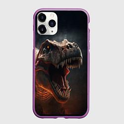 Чехол iPhone 11 Pro матовый The big dinosaur, цвет: 3D-фиолетовый