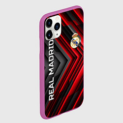 Чехол iPhone 11 Pro матовый Real Madrid art, цвет: 3D-фиолетовый — фото 2