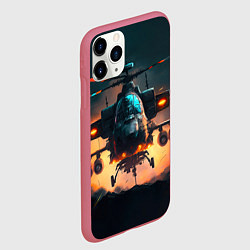 Чехол iPhone 11 Pro матовый Вертолет Ка 2 - AI, цвет: 3D-малиновый — фото 2
