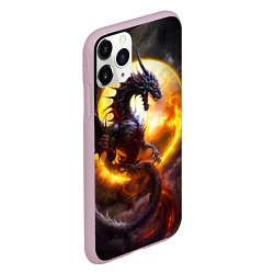 Чехол iPhone 11 Pro матовый Звездный дракон, цвет: 3D-розовый — фото 2