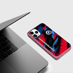 Чехол iPhone 11 Pro матовый Бмв - цвета м серии, цвет: 3D-малиновый — фото 2