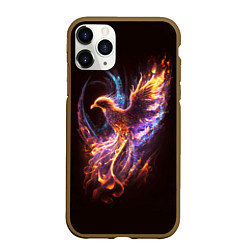 Чехол iPhone 11 Pro матовый Алый Феникс, цвет: 3D-коричневый