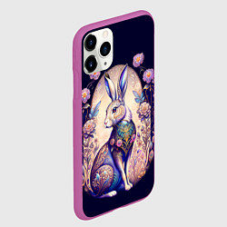 Чехол iPhone 11 Pro матовый Мистический заяц, цвет: 3D-фиолетовый — фото 2