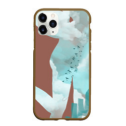 Чехол iPhone 11 Pro матовый Мое небо, цвет: 3D-коричневый