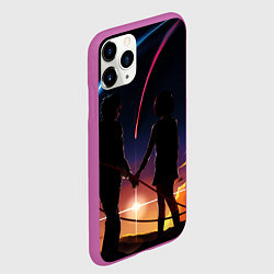 Чехол iPhone 11 Pro матовый Мицуха Миямидзу, цвет: 3D-фиолетовый — фото 2